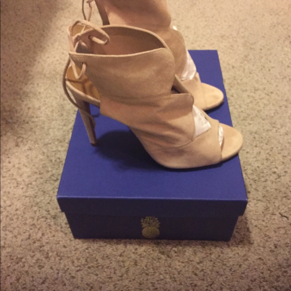 Aquazzura Pasadena 105 Nude Suede